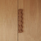 Poignées en bois massif ondulée