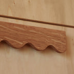 Poignées en bois massif ondulée
