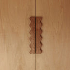 Poignées en bois massif ondulée